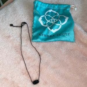 Black on black Kendra Scott pendant necklace